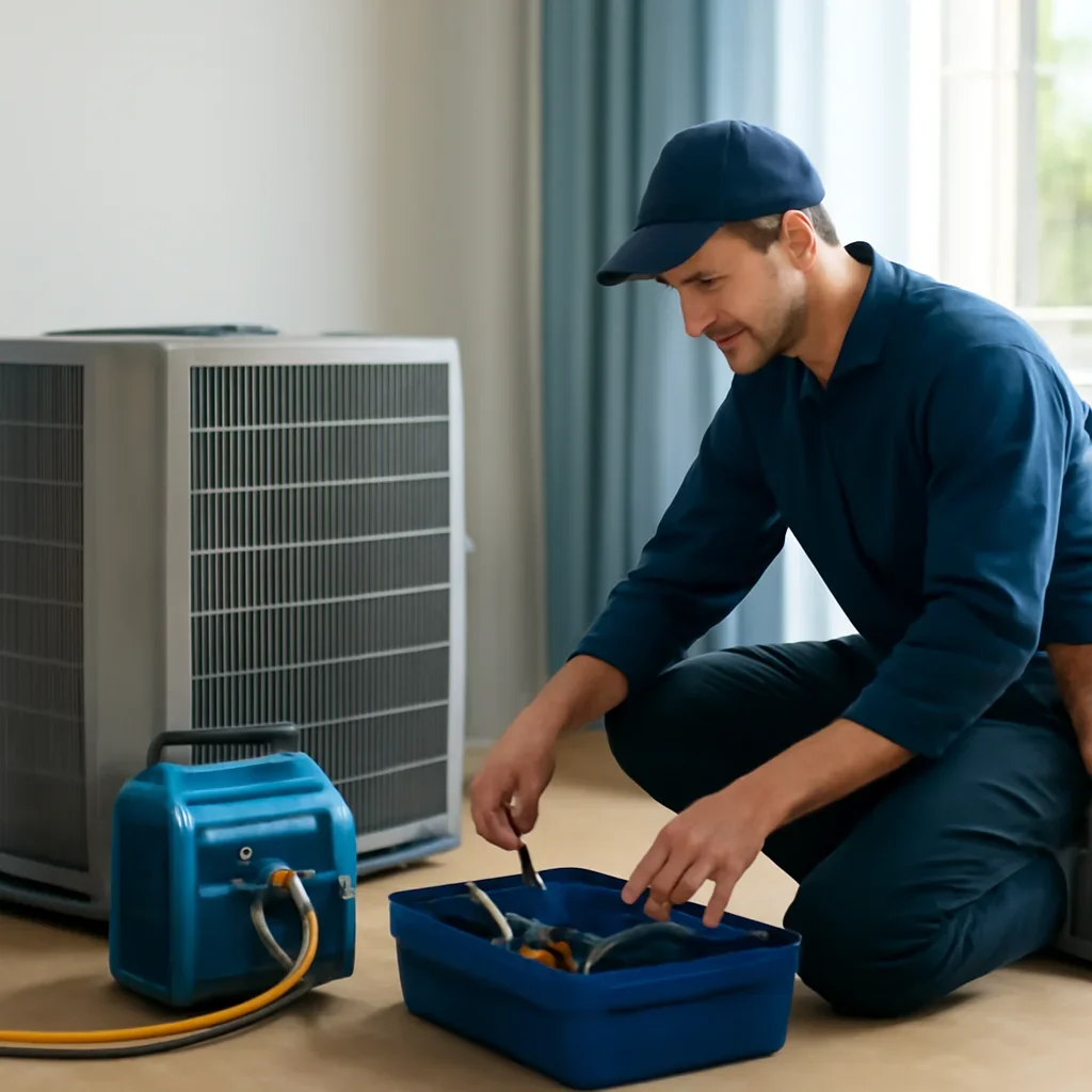 HVAC service process for best hvac for heritage homes in surrey with organized tools and equipment