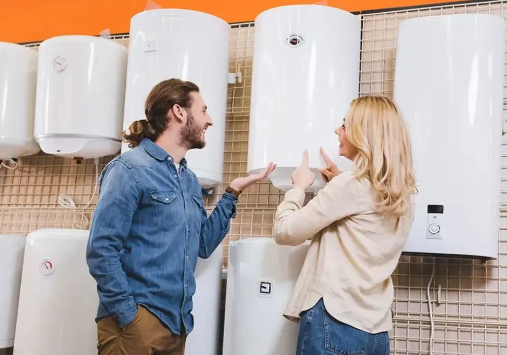 Heating and cooling equipment being inspected for a Delta property